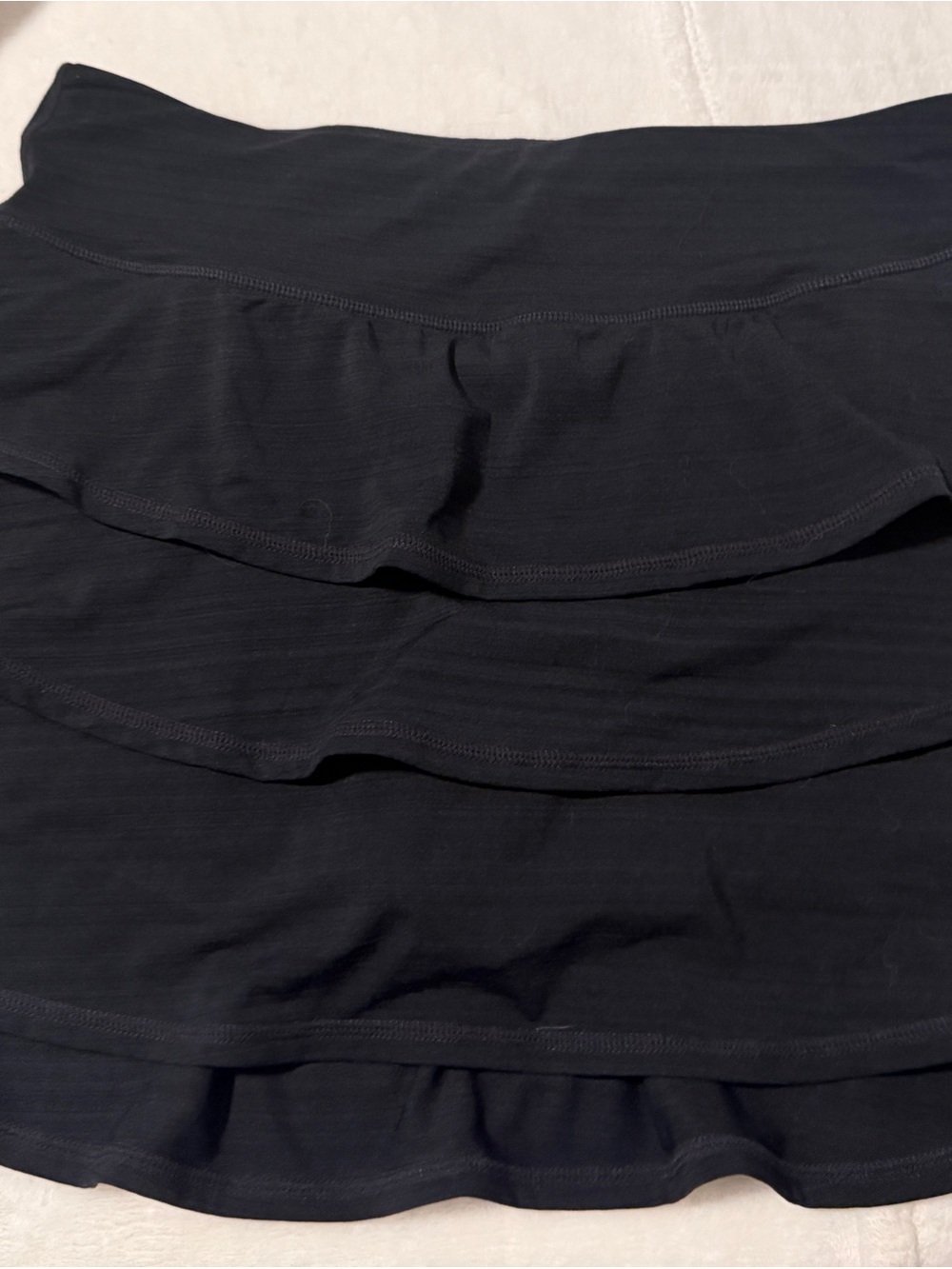 Ideology Black Tiered Ruffle Skater Skirt Medium